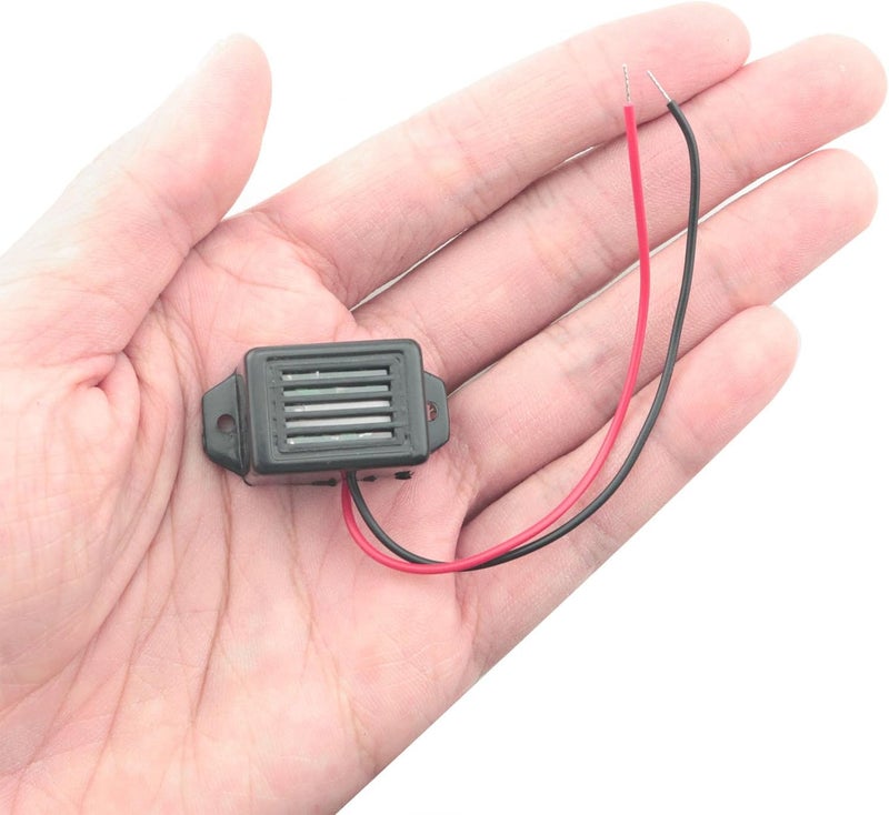 CHENJIN 2PCS Electronic Buzzer Alarm 12V 400Hz Plastic Buzzer Continuous Audible Loud Tone Piezo Alarm for Computer Printer Copier Audible Device Black - Image 4